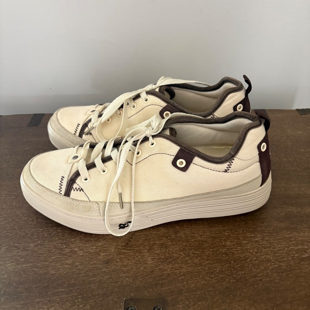 Gravity Defyer TB9731-M Mens Cream Brown Canvas Versoshock Sneakers Size 10